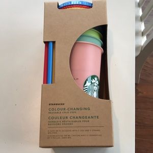 Full set of NEW Starbucks color changing cups!!